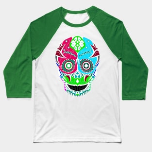 skull in candy tattoo wrestling mask ecopop Baseball T-Shirt